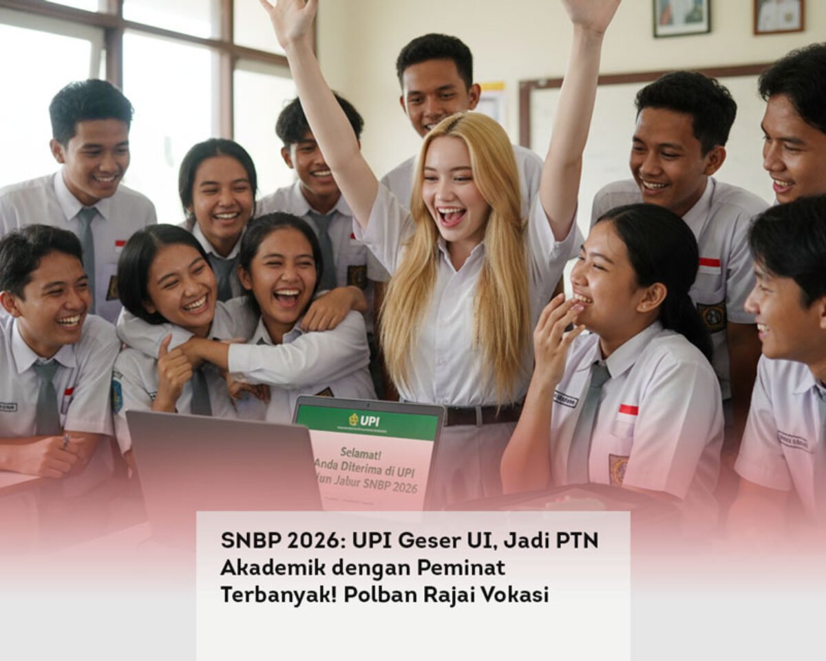 SNBP 2026: UPI Geser UI, Jadi PTN Akademik dengan Peminat Terbanyak! Polban Rajai Vokasi