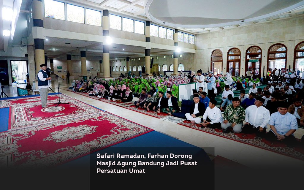 Safari Ramadan, Farhan Dorong Masjid Agung Bandung Jadi Pusat Persatuan Umat locusonline featured image Mar 2026