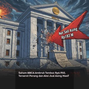 Saham BBCA Ambruk Tembus Rp6.950, Terseret Perang dan Aksi Jual Asing Masif