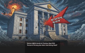 Saham BBCA Ambruk Tembus Rp6.950, Terseret Perang dan Aksi Jual Asing Masif