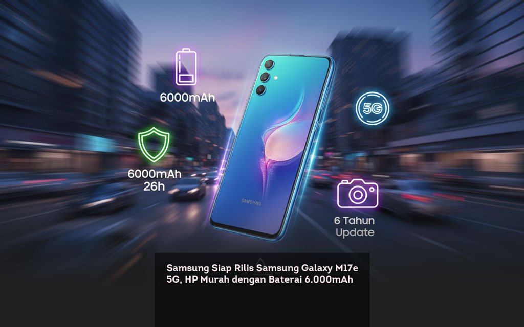 Samsung Siap Rilis Samsung Galaxy M17e 5G, HP Murah dengan Baterai 6.000mAh locusonline featured image Mar 2026