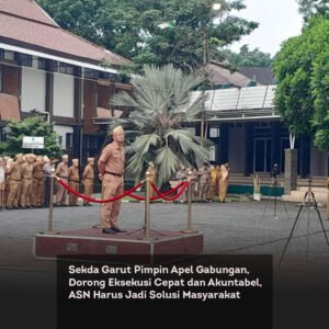 Sekda Garut Pimpin Apel Gabungan, Dorong Eksekusi Cepat dan Akuntabel, ASN Harus Jadi Solusi Masyarakat
