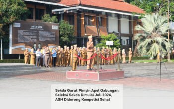 Sekda Garut Pimpin Apel Gabungan, Seleksi Sekda Dimulai Juli 2026, ASN Didorong Kompetisi Sehat locusonline featured image Mar 2026
