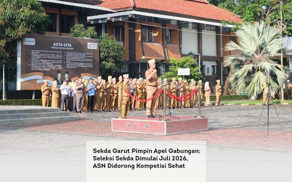 Sekda Garut Pimpin Apel Gabungan, Seleksi Sekda Dimulai Juli 2026, ASN Didorong Kompetisi Sehat locusonline featured image Mar 2026
