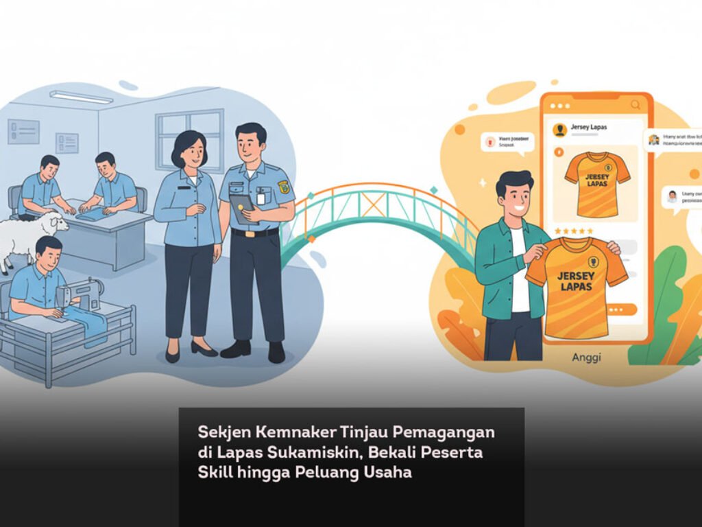 Sekjen Kemnaker Tinjau Pemagangan di Lapas Sukamiskin, Bekali Peserta Skill hingga Peluang Usaha