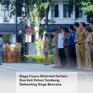 Siaga Cuaca Ekstrem! Farhan: Dua Kali Pohon Tumbang, Siskamling Siaga Bencana Diaktifkan Lagi