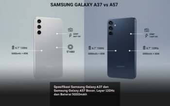 Spesifikasi Samsung Galaxy A37 dan Samsung Galaxy A57 Bocor, Layar 120Hz dan Baterai 5000mAh locusonline featured image Mar 2026