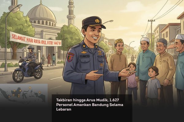 Takbiran hingga Arus Mudik, 1.627 Personel Amankan Bandung Selama Lebaran locusonline featured image Mar 2026
