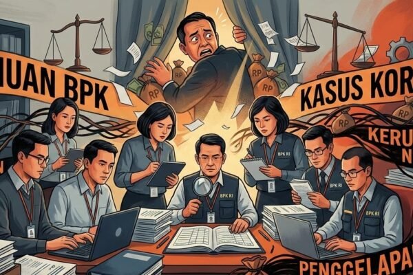 Ilustrasi BPK sedang melakukan audit. (ft: gemini)