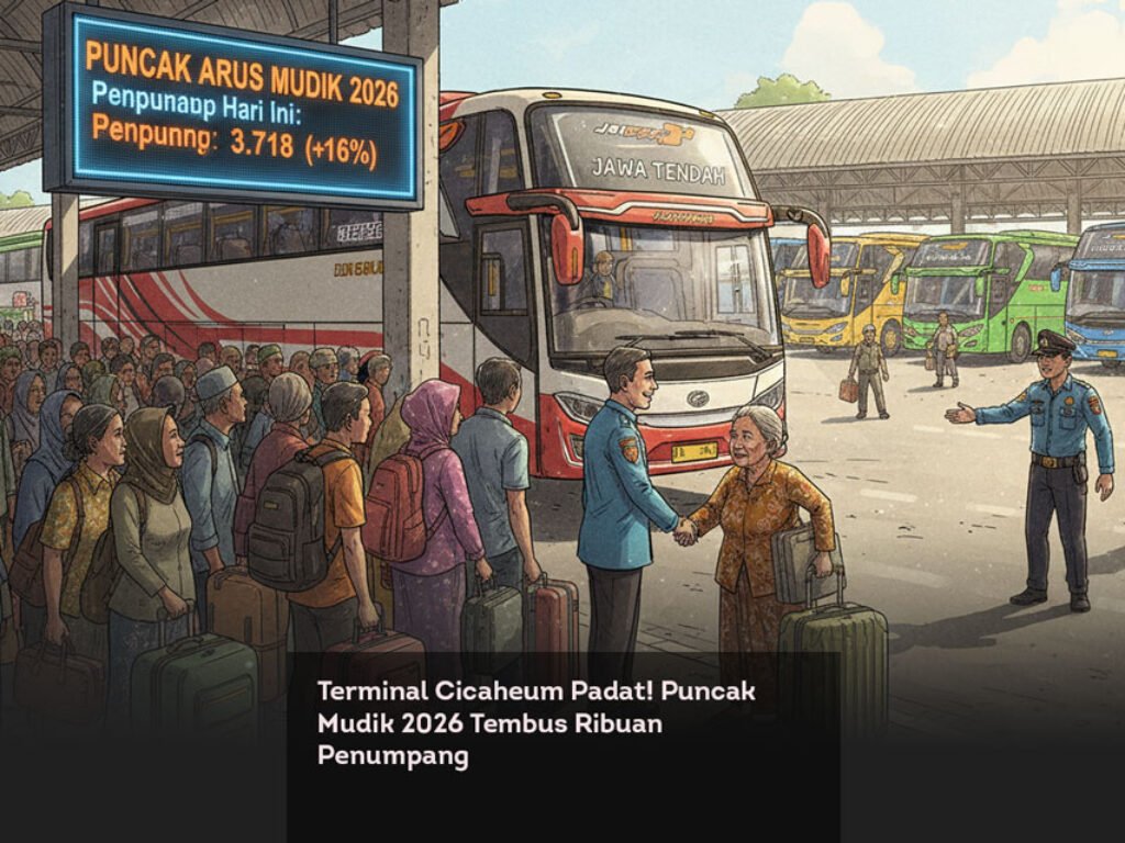 Terminal Cicaheum Padat! Puncak Mudik 2026 Tembus Ribuan Penumpang
