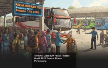 Terminal Cicaheum Padat! Puncak Mudik 2026 Tembus Ribuan Penumpang locusonline featured image Mar 2026