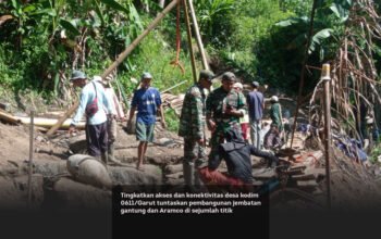 Tingkatkan akses dan konektivitas desa kodim 0611 Garut tuntaskan pembangunan jembatan gantung dan Aramco di sejumlah titik locusonline featured image Mar 2026