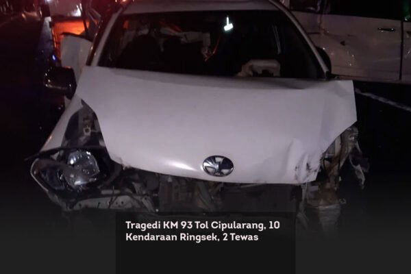 Tragedi KM 93 Tol Cipularang, 10 Kendaraan Ringsek, 2 Tewas locusonline featured image Mar