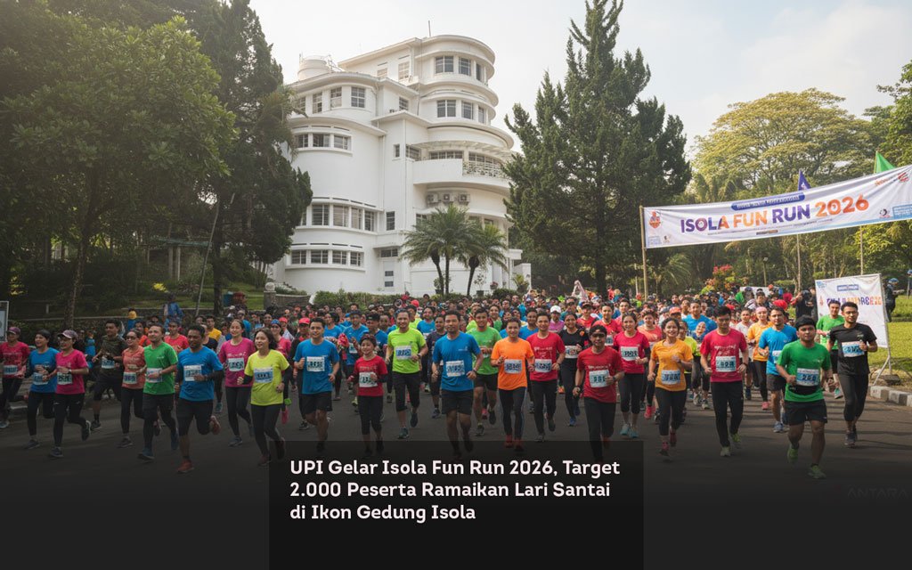 UPI Gelar Isola Fun Run 2026, Target 2.000 Peserta Ramaikan Lari Santai di Ikon Gedung Isola locusonline featured image Mar 2026