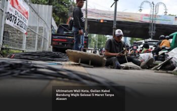 Ultimatum Wali Kota, Galian Kabel Bandung Wajib Selesai 5 Maret Tanpa Alasan