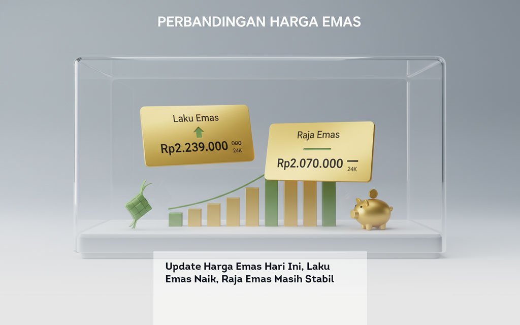 Update Harga Emas Hari Ini, Laku Emas Naik, Raja Emas Masih Stabil locusonline featured image Mar 2026