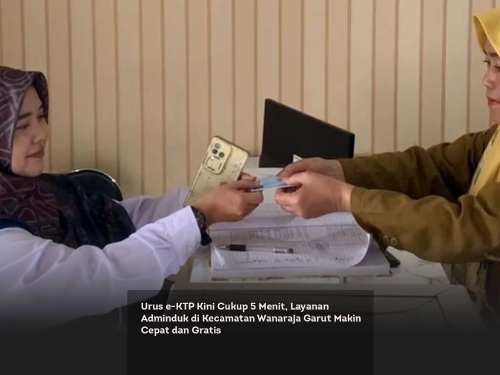 Urus e-KTP Kini Cukup 5 Menit, Layanan Adminduk di Kecamatan Wanaraja Garut Makin Cepat dan Gratis