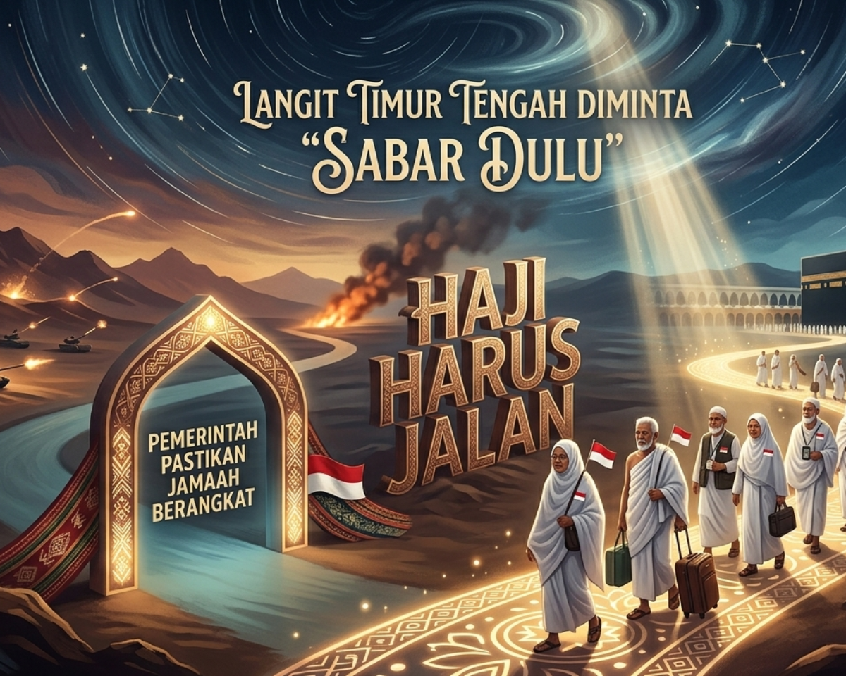 Perang Boleh Panas, Haji Harus Jalan: Pemerintah Pastikan Jamaah Berangkat, Langit Timur Tengah Diminta ‘Sabar Dulu’