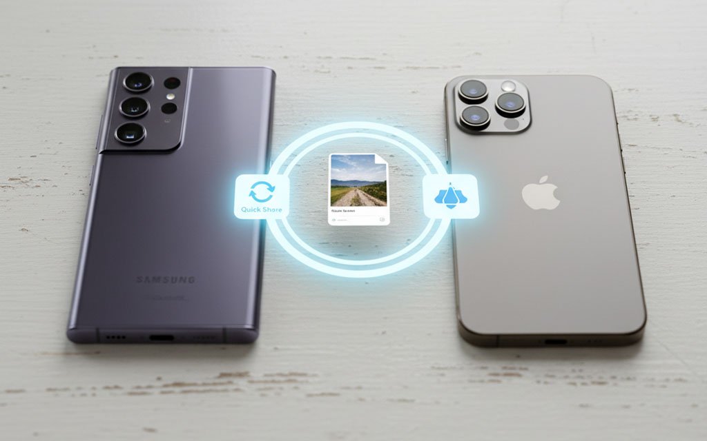 Transfer file pengguna Samsung dan Iphone