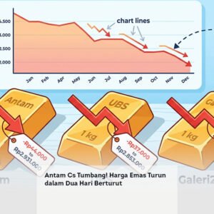 Antam Cs Tumbang! Harga Emas Turun dalam Dua Hari Berturut