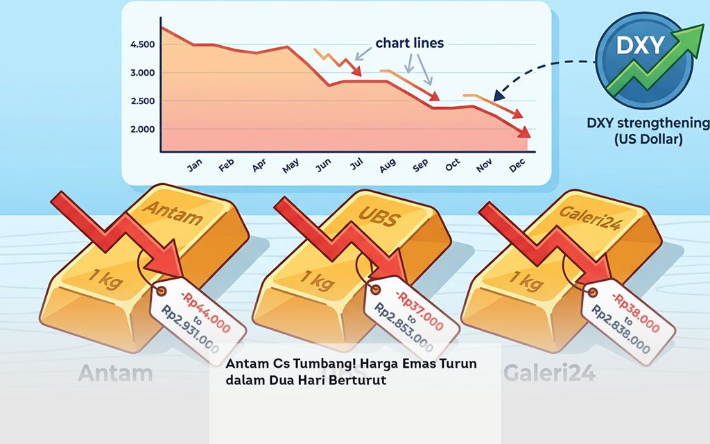 Antam Cs Tumbang! Harga Emas Turun dalam Dua Hari Berturut locusonline featured image Apr 2026