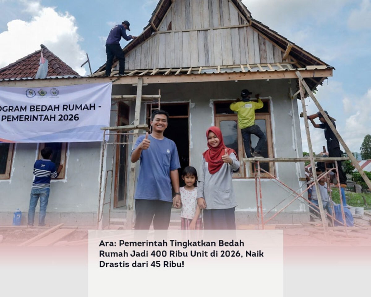 Ara: Pemerintah Tingkatkan Bedah Rumah Jadi 400 Ribu Unit di 2026, Naik Drastis dari 45 Ribu!