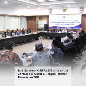 BJB Salurkan CSR Rp239 Juta untuk 22 Masjid di Garut di Tengah Tekanan Penurunan TKD