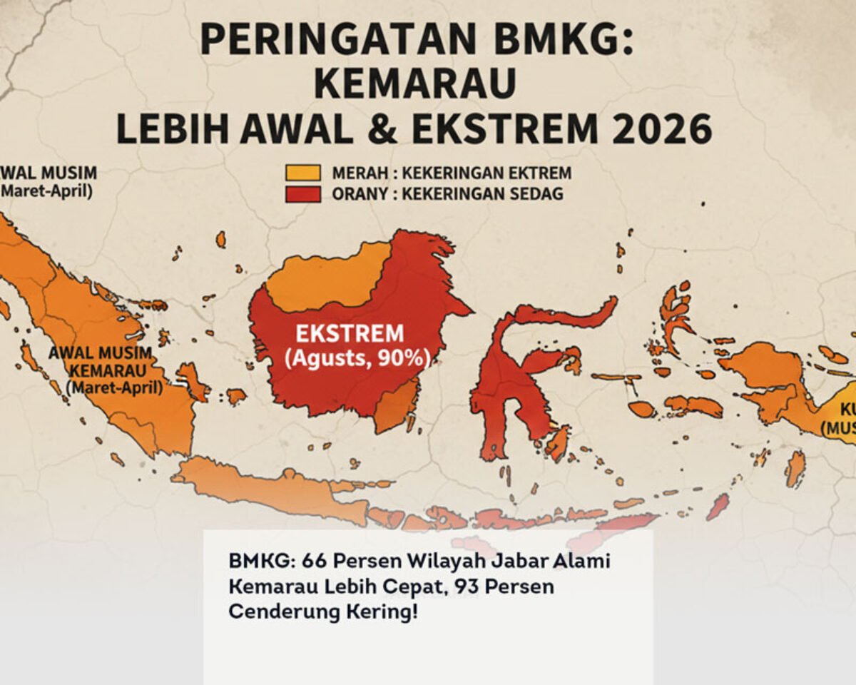 BMKG: 66 Persen Wilayah Jabar Alami Kemarau Lebih Cepat, 93 Persen Cenderung Kering!