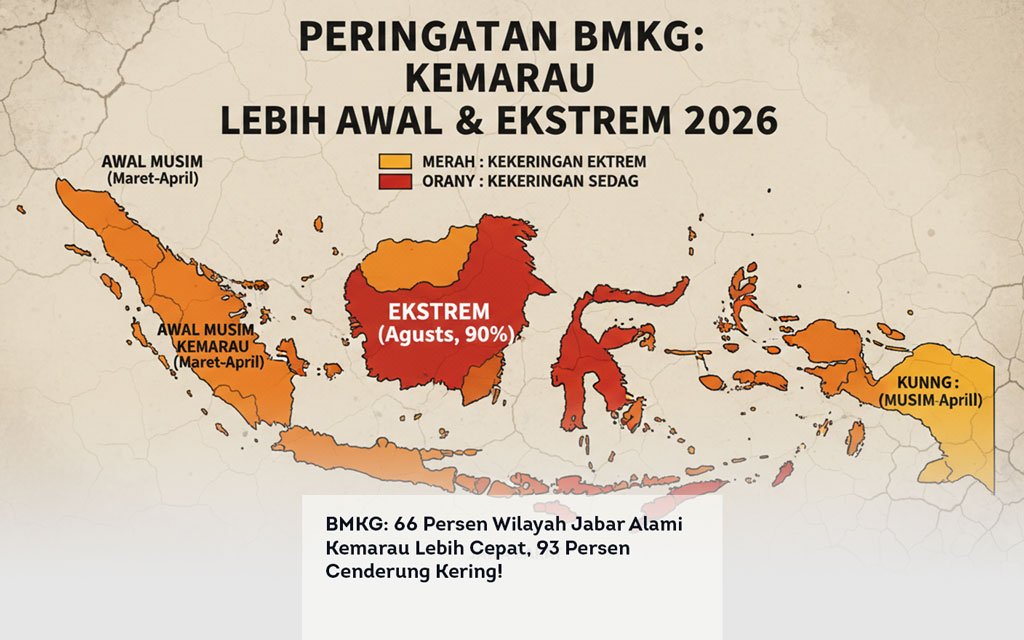 BMKG, 66 Persen Wilayah Jabar Alami Kemarau Lebih Cepat, 93 Persen Cenderung Kering! locusonline featured image Apr 2026