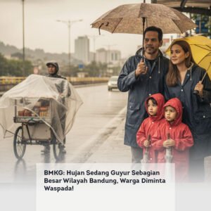 BMKG: Hujan Sedang Guyur Sebagian Besar Wilayah Bandung, Warga Diminta Waspada