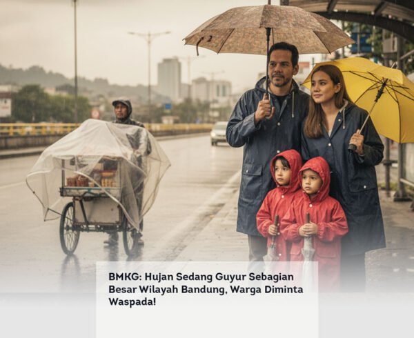 BMKG: Hujan Sedang Guyur Sebagian Besar Wilayah Bandung, Warga Diminta Waspada