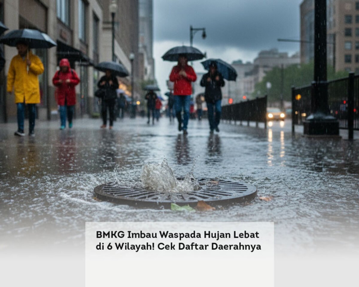 BMKG Imbau Waspada Hujan Lebat di 6 Wilayah! Cek Daftar Daerahnya