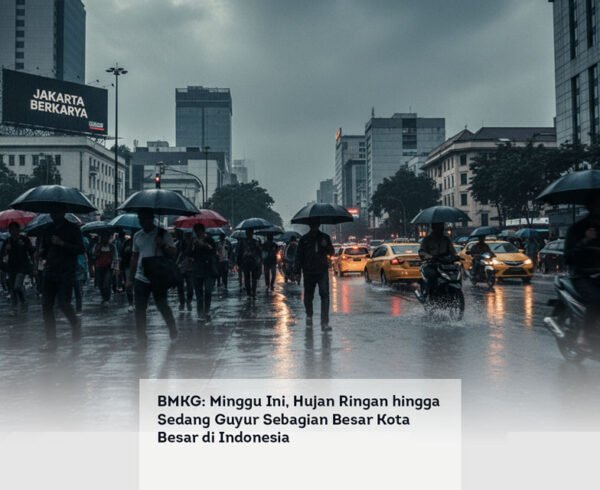 BMKG, Minggu Ini, Hujan Ringan hingga Sedang Guyur Sebagian Besar Kota Besar di Indonesia locusonline featured image Apr 2026