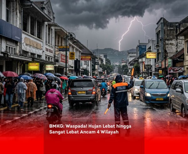 BMKG: Waspada! Hujan Lebat hingga Sangat Lebat Ancam 4 Wilayah