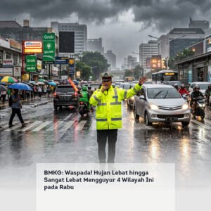 BMKG: Waspada! Hujan Lebat hingga Sangat Lebat Mengguyur 4 Wilayah Ini pada Rabu