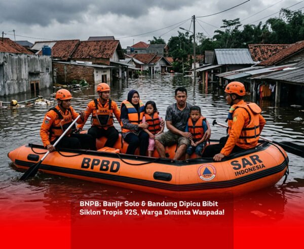 BNPB, Banjir Solo & Bandung Dipicu Bibit Siklon Tropis 92S, Warga Diminta Waspada locusonline featured image Apr 2026