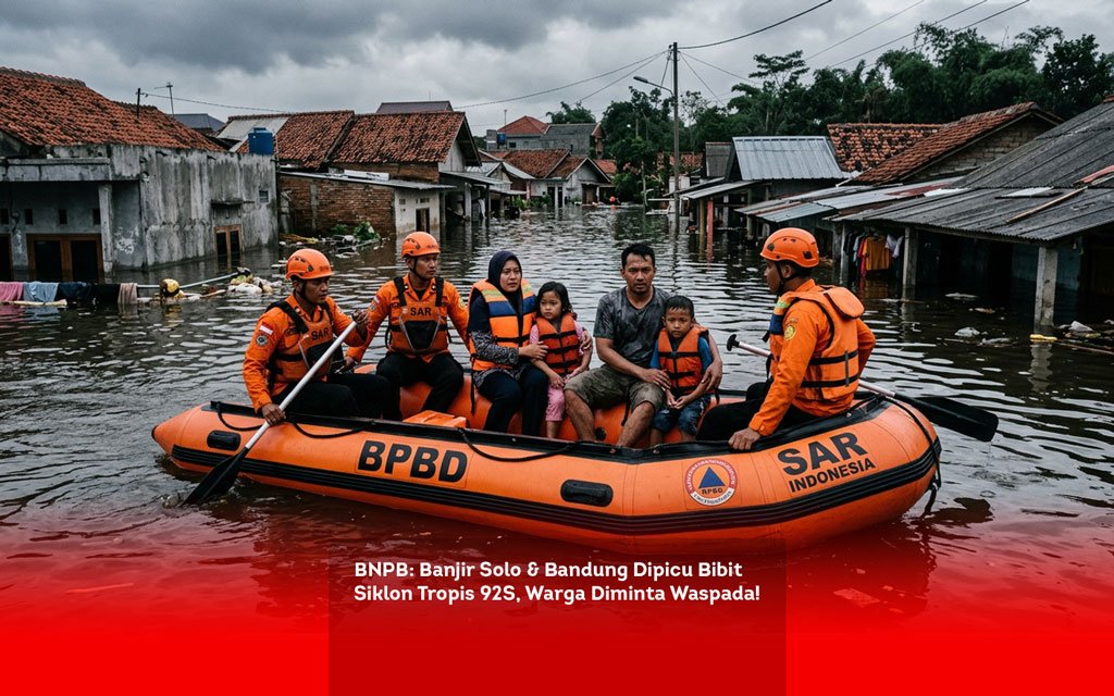 BNPB, Banjir Solo & Bandung Dipicu Bibit Siklon Tropis 92S, Warga Diminta Waspada locusonline featured image Apr 2026