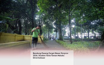 Bandung Pasang Target Besar Porprov 2026, Stadion Tenis Taman Maluku Direvitalisasi