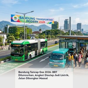 Bandung Tancap Gas 2026: BRT Diluncurkan, Angkot Disulap Jadi Listrik, Jalan Dibongkar Massal