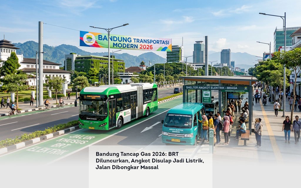 Bandung Tancap Gas 2026, BRT Diluncurkan, Angkot Disulap Jadi Listrik, Jalan Dibongkar Massal locusonline featured image Apr 2026