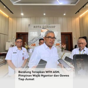 Bandung Terapkan WFH ASN, Pimpinan Wajib Ngantor dan Gowes Tiap Jumat