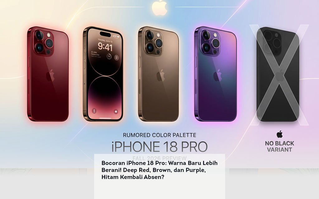 Bocoran iPhone 18 Pro, Warna Baru Lebih Berani! Deep Red, Brown, dan Purple, Hitam Kembali Absen locusonline featured image Apr 2026