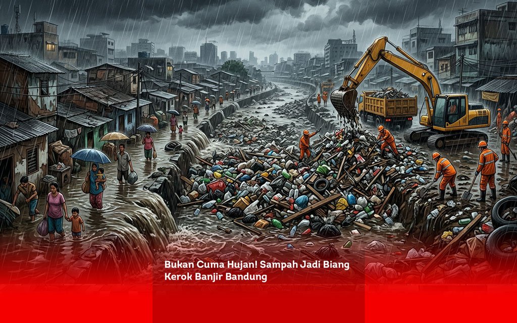 Bukan Cuma Hujan! Sampah Jadi Biang Kerok Banjir Bandung locusonline featured image Apr 2026