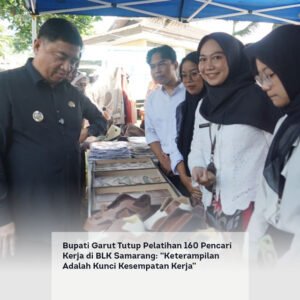 Bupati Garut Tutup Pelatihan 160 Pencari Kerja di BLK Samarang: “Keterampilan Adalah Kunci Kesempatan Kerja”