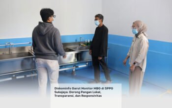 Diskominfo Garut Monitor MBG di SPPG Sukajaya: Dorong Pangan Lokal, Transparansi, dan Responsivitas