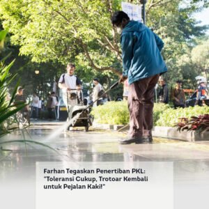 Farhan Tegaskan Penertiban PKL: “Toleransi Cukup, Trotoar Kembali untuk Pejalan Kaki”