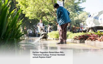 Farhan Tegaskan Penertiban PKL: “Toleransi Cukup, Trotoar Kembali untuk Pejalan Kaki”