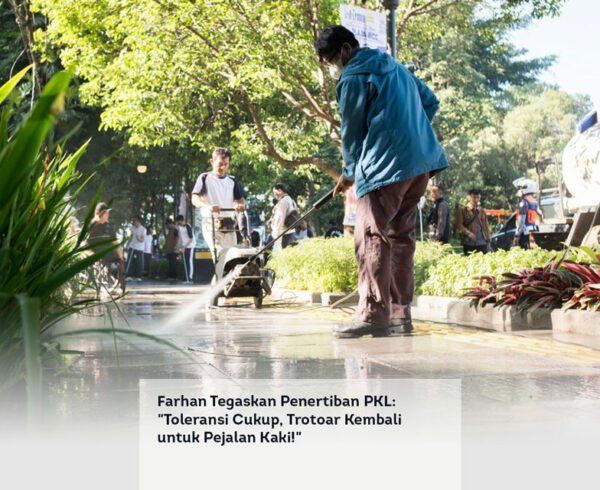 Farhan Tegaskan Penertiban PKL: “Toleransi Cukup, Trotoar Kembali untuk Pejalan Kaki”