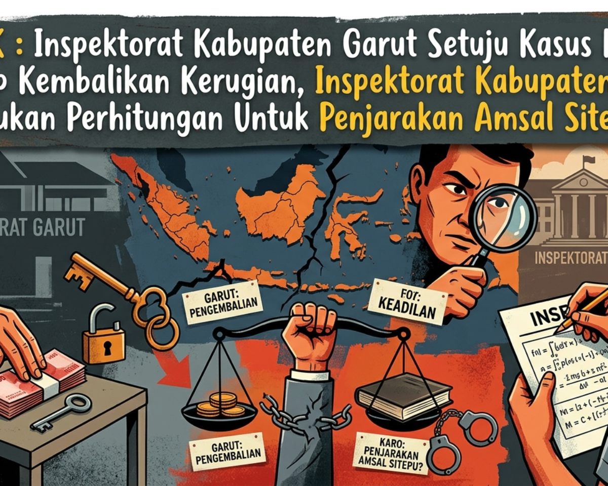 GLMPK : Inspektorat Kabupaten Garut Setuju Kasus Korupsi Cukup Kembalikan Kerugian, Inspektorat Kabupaten Karo Lakukan Perhitungan Untuk Penjarakan Amsal Sitepu?