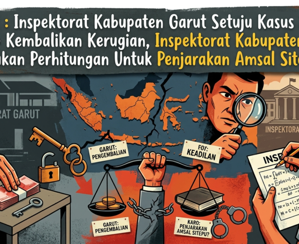 GLMPK Inspektorat Kabupaten Garut Setuju Kasus Korupsi Cukup Kembalikan Kerugian, Inspektorat Kabupaten Karo Lakukan Perhitungan Untuk Penjarakan Amsal Sitepu